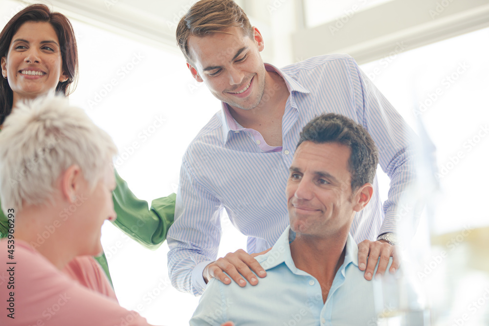 Fototapeta premium Business people talking in office