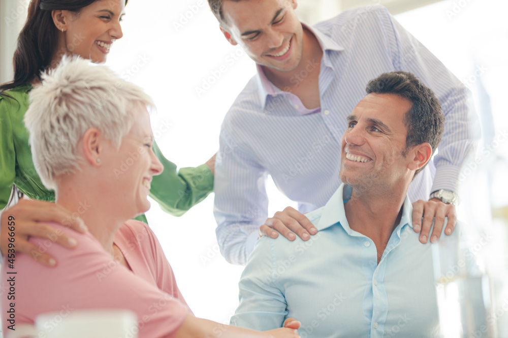 Fototapeta premium Business people talking in office