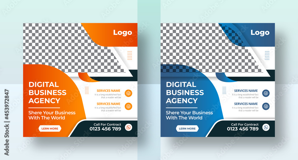 Creative business marketing promotion social media post, Digital web banner design	