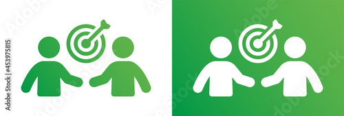 Goal, target, deal icon vector illustration.