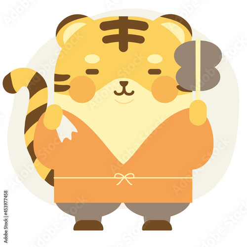 七福神の装いをした虎　布袋　コスプレ　仮装