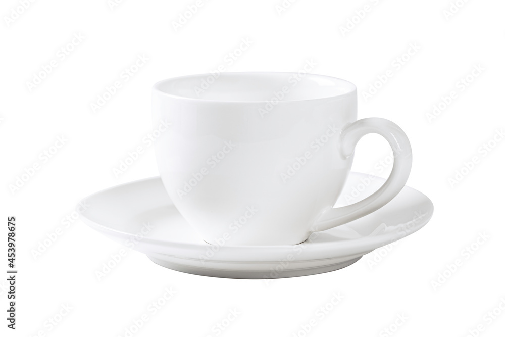 white cup of coffee isolated on white white cup of coffee isolated on white