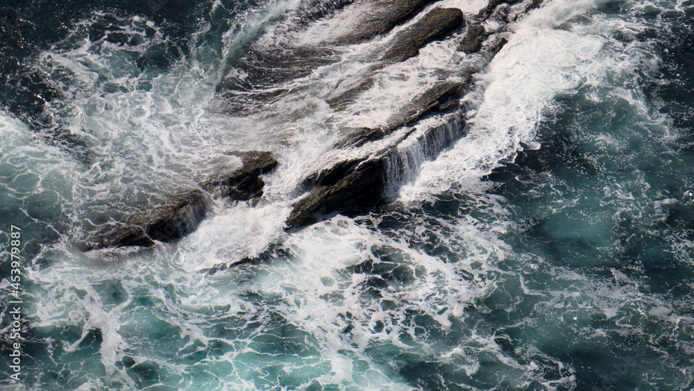 water flowing from a wave water flowing from a wave