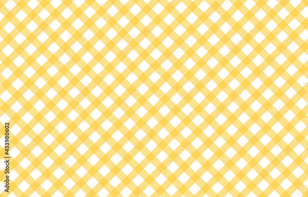 A pastel yellow gingham fabric background that is seamless, Seamless yellow  coarse checkered plaid fabric pattern texture. Stock Vector | Adobe Stock