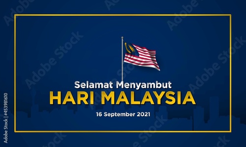 Malaysia Day Background Design. Vector Illustration.