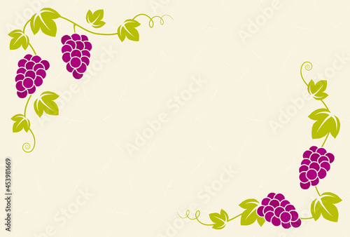 vector background with grapes on the vine for banners, cards, flyers, social media wallpapers, etc.
