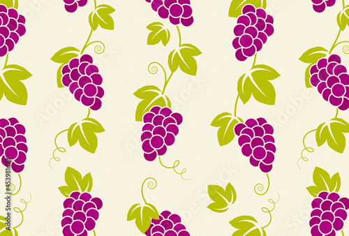 seamless pattern with grapes on the vine for banners, cards, flyers, social media wallpapers, etc.