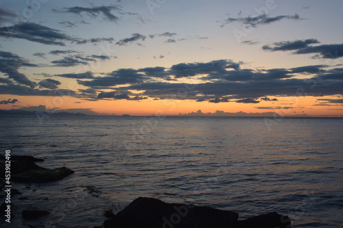 Sunrise over the coast of Alushta
