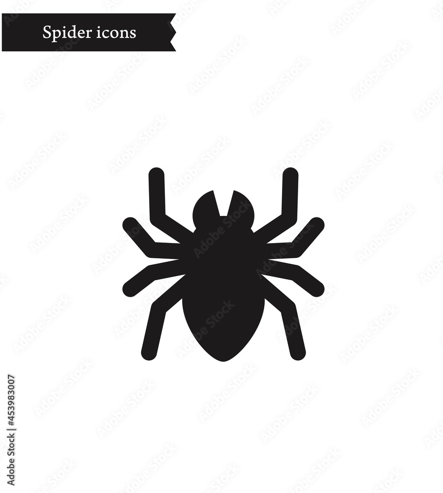 Monotone simple spider icon Monotone simple spider icon