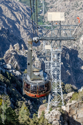 Ascending to mountains by Palm Springs Aerial Tramway photo