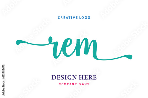 REM lettering logo is simple, easy to understand and authoritative
