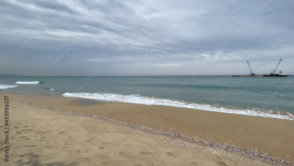 beach and sea in a rainy season beach and sea in a rainy season