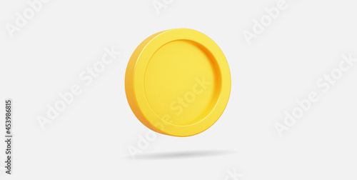 3D Realistic Gold coin vector illustration