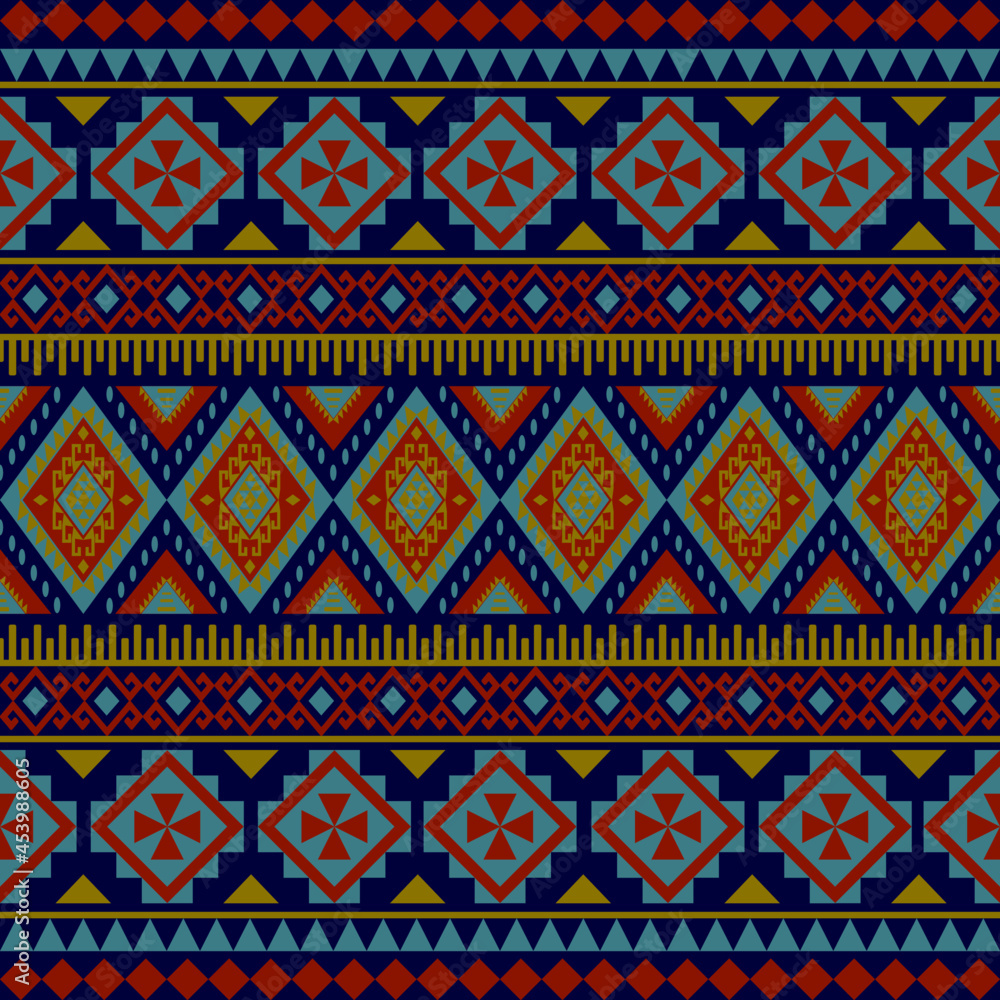 Gemetric ethnic seamless pattern traditional. Design for background,carpet,wallpaper,clothing,wrapping,batic,fabric,vector illustraion.embroidery style. Gemetric ethnic seamless pattern traditional. Design for background,carpet,wallpaper,clothing,wrapping,batic,fabric,vector illustraion.embroidery style.