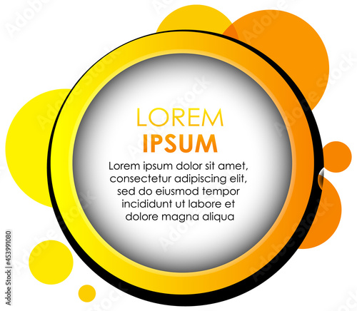 Circle yellow gradient abstract banner template