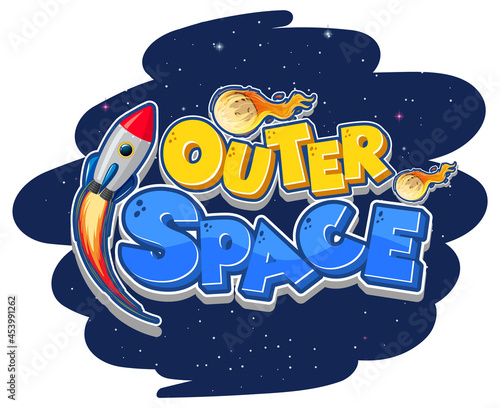 Outer Space logo with spaceship