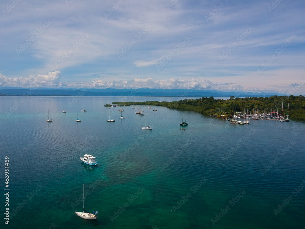 Bird's Eye View from Colon island at Bocas del Toro province, Panama. Bird's Eye View from Colon island at Bocas del Toro province, Panama.