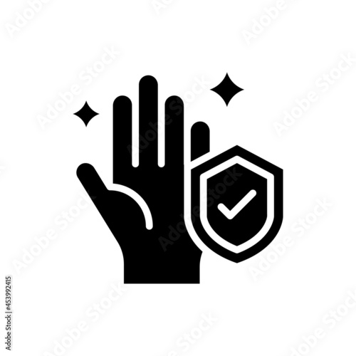 Protection vector solid icon style illustration. EPS 10 file