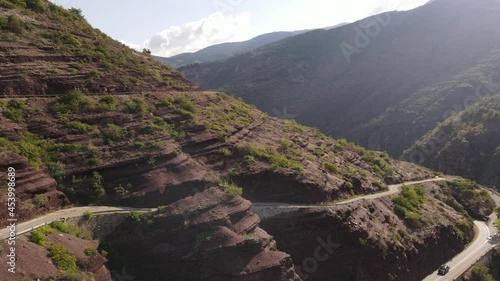 la vue aérienne des Gorges de Daluis - France