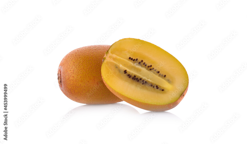 yellow kiwi isolated on a white background yellow kiwi isolated on a white background