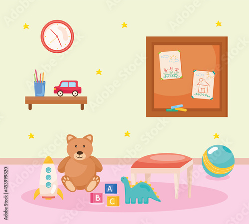 Teddy bear and toys