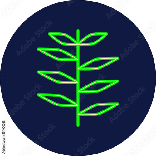 juniper leaf neon icon