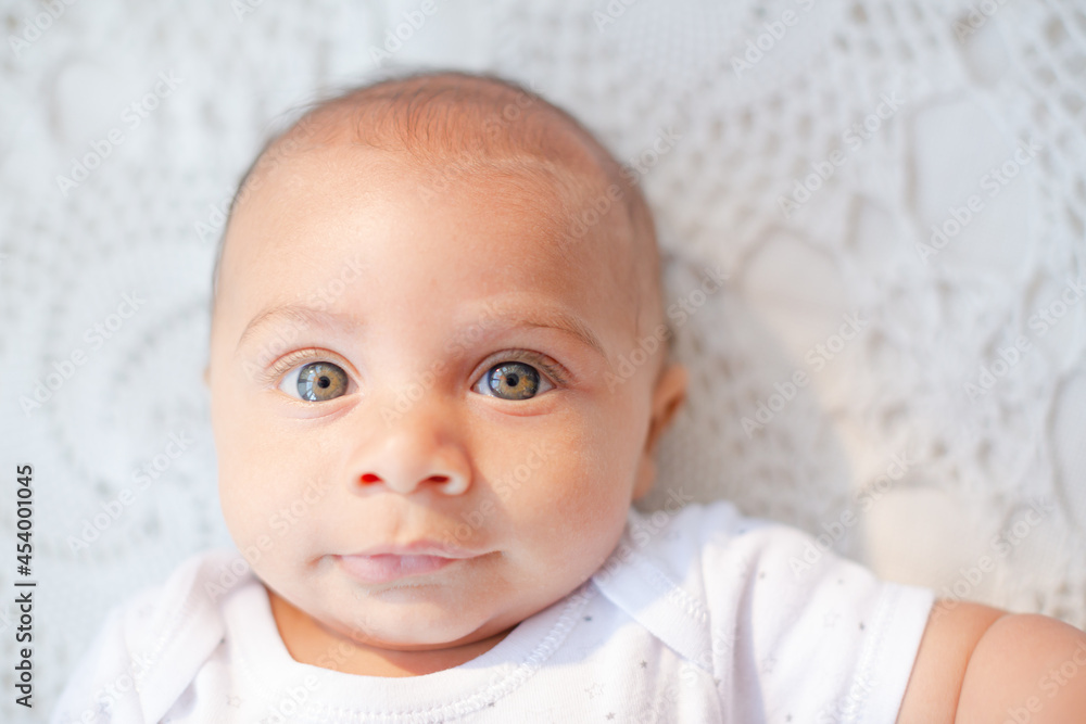 Close up of baby boy's face Close up of baby boy's face