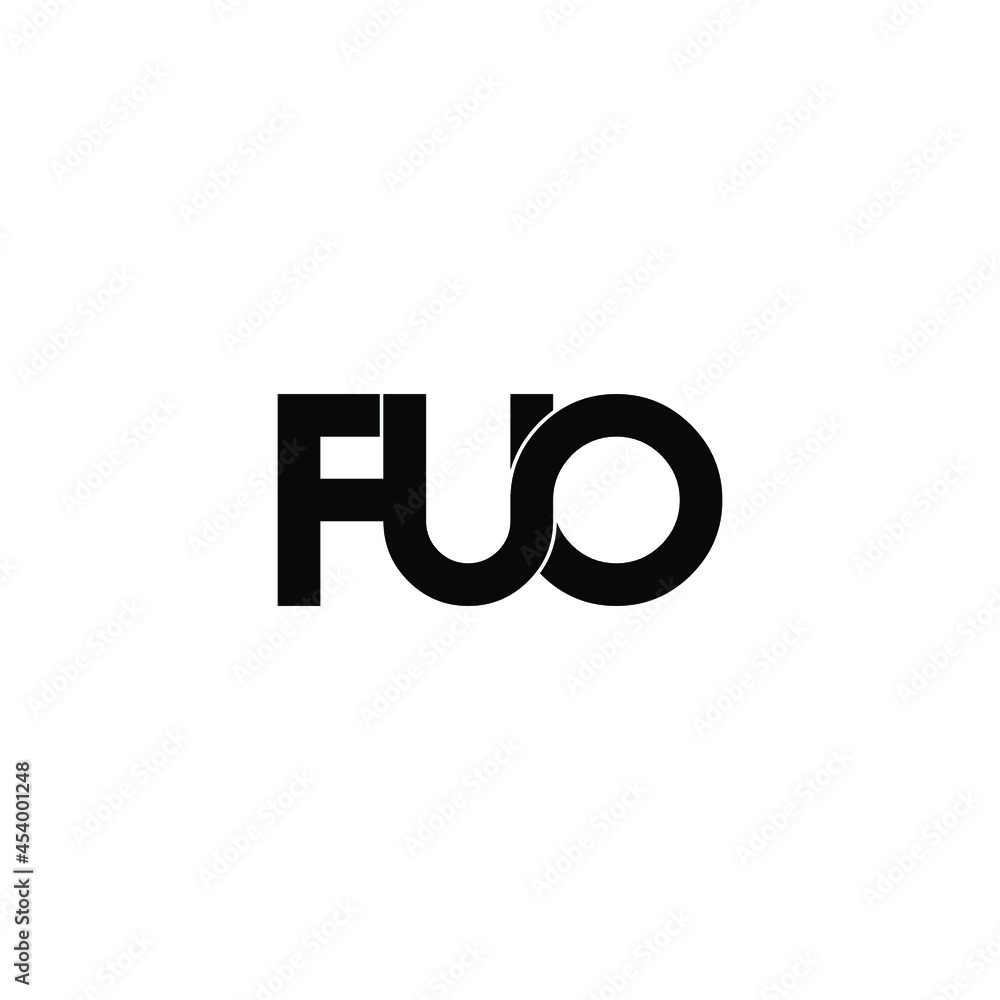 fuo initial letter monogram logo design fuo initial letter monogram logo design