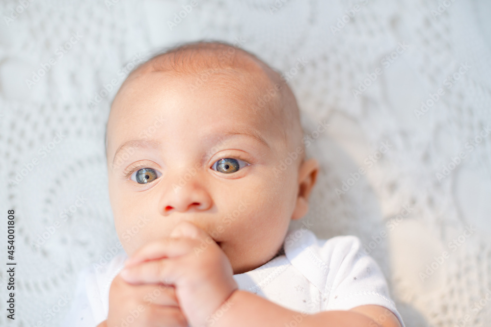 Close up of baby boy's face Close up of baby boy's face