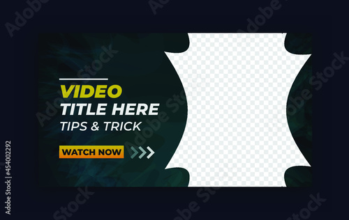 business plan online marketing video thumbnail, Abstract youtube thumbnail template editable vector