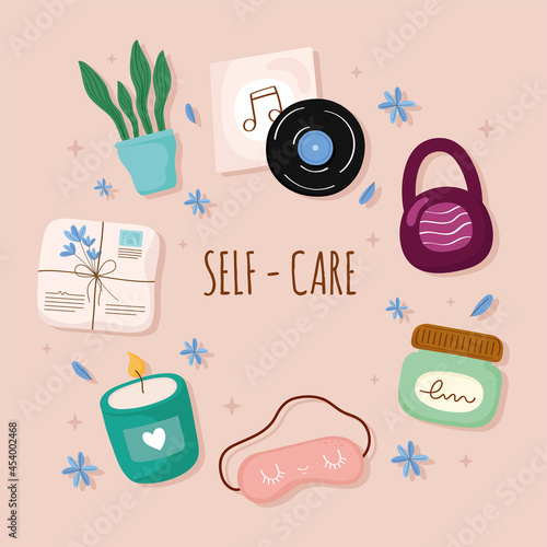 Self care icon group