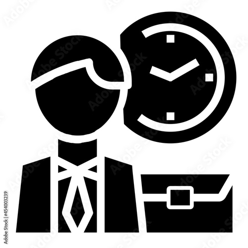 time glyph icon