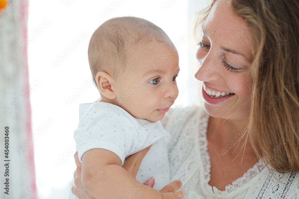 Mother holding baby boy Mother holding baby boy