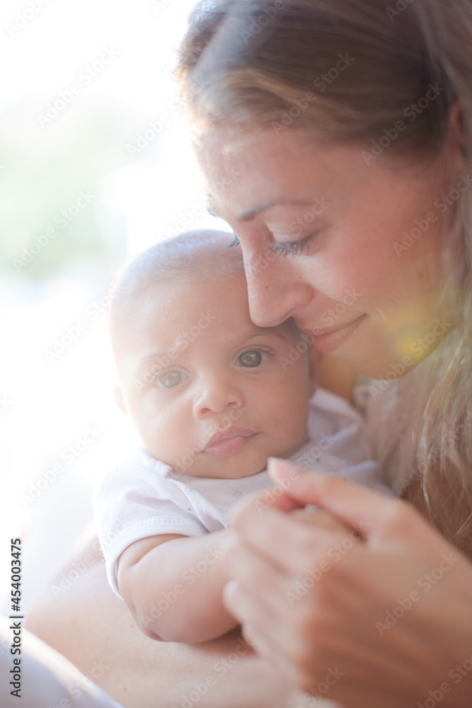 Mother holding baby boy Mother holding baby boy
