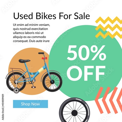 Used bikes for sale, 50 percent off price in shop