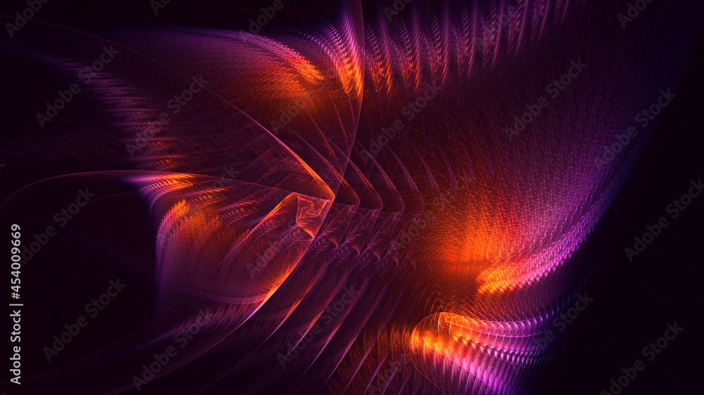 Fototapeta premium 3D rendering abstract multicolor fractal light background