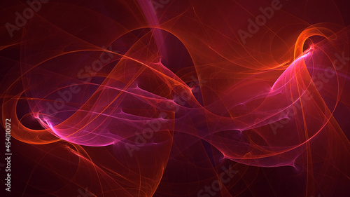 3D rendering abstract multicolor fractal light background © BetiBup33