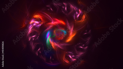 3D rendering abstract round light background