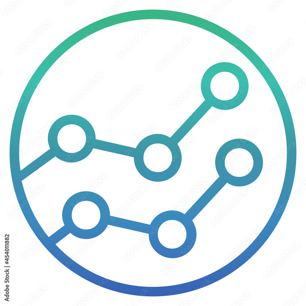 Business Graph gradient icon Business Graph gradient icon