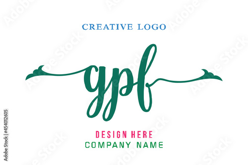 GPF lettering logo is simple, easy to understand and authoritative photo