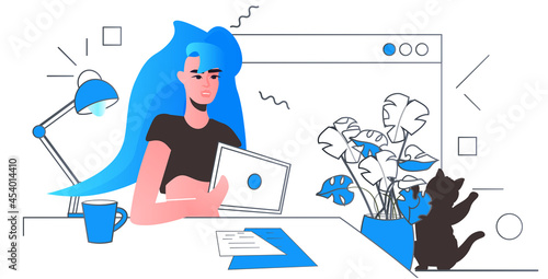 woman using tablet pc social media network online communication concept horizontal portrait