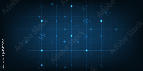 Vector dark blue line square shape abstract background. 