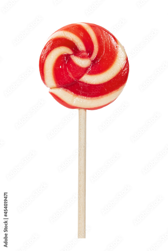 Sweet lollipop red colors isolated on white Sweet lollipop red colors isolated on white