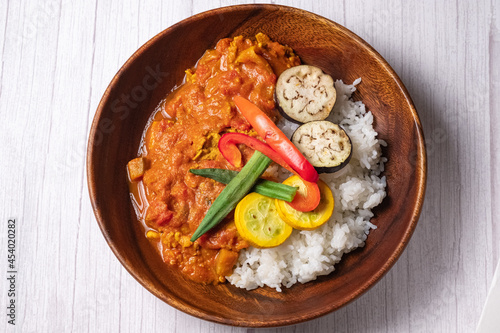 カレーライス 夏野菜のスパイスカレー