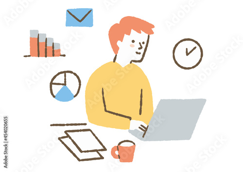 夜中までリモートワーク