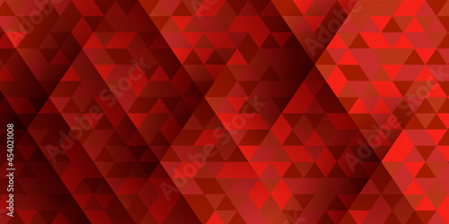 Abstract red triangle shape particle background. Geometric red white triangle texture background
