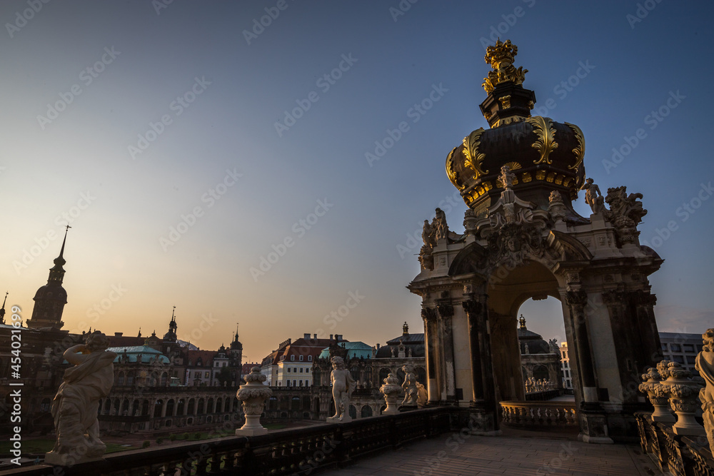 Dresden, Zwinger im Sonnenaufgang