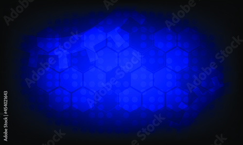 Abstract template background of hexagon and machanic technology for design and create presentation and banner. Blank space for wallpaper with gear of engineering.