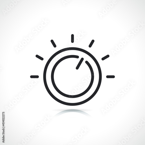 control knob circle line icon