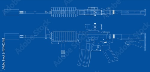 Army weapons. Vector